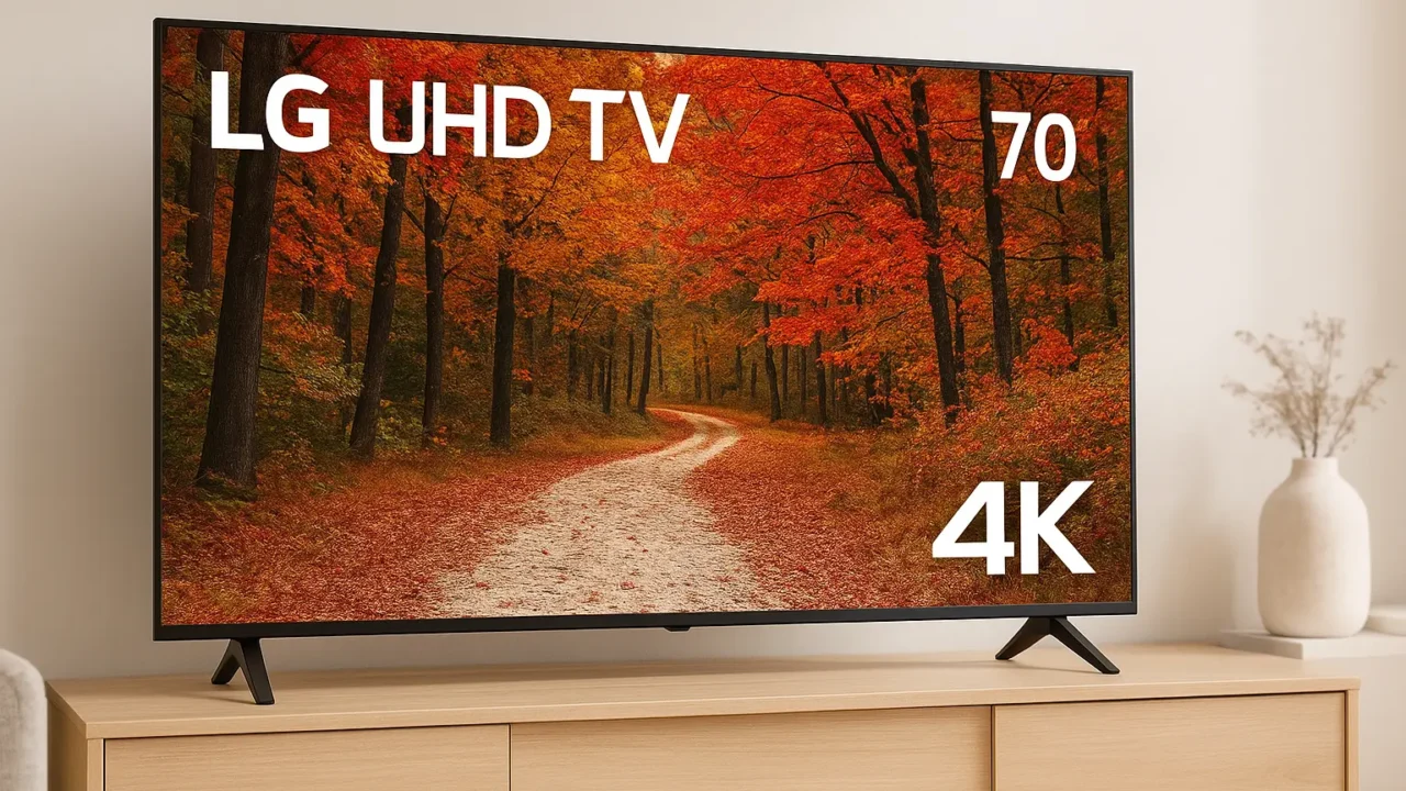 Smart TV 4K 70" LG UHD 70UT8050 com Alexa e Otimizador de Jogos