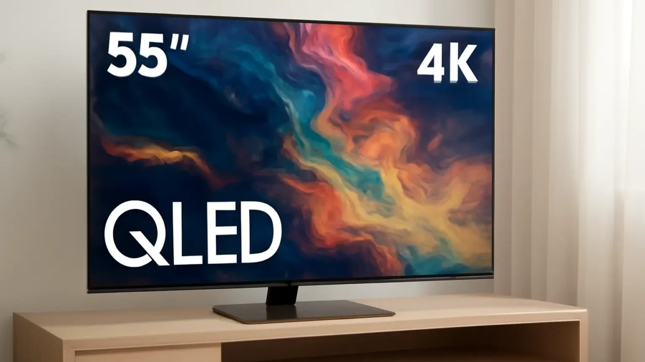Samsung Smart TV QLED 55" 4K UHD Q60C - Alexa Built In, Modo Game, Tela Sem Limites