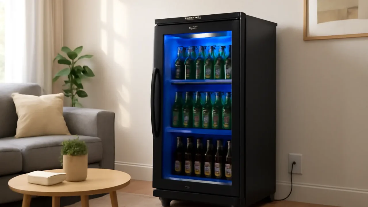 Cervejeira Venax Blue Light 200 Litros Preto 110V - Capacidade e Design Moderno