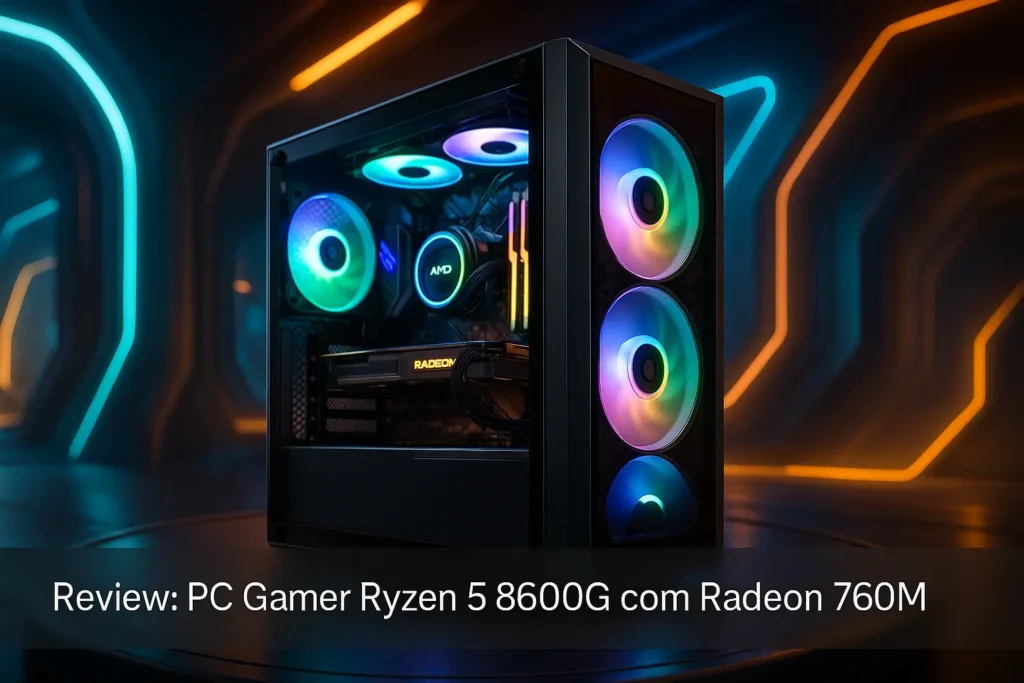 PC Gamer Ryzen 5 8600G com Radeon 760M: Potência e Praticidade