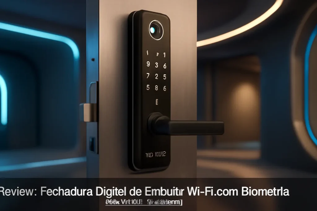Fechadura Digital de Embutir Wi-Fi com Biometria Elsys ESF-DE4000B - Abertura via Biometria, Senha Numérica e Aplicativo