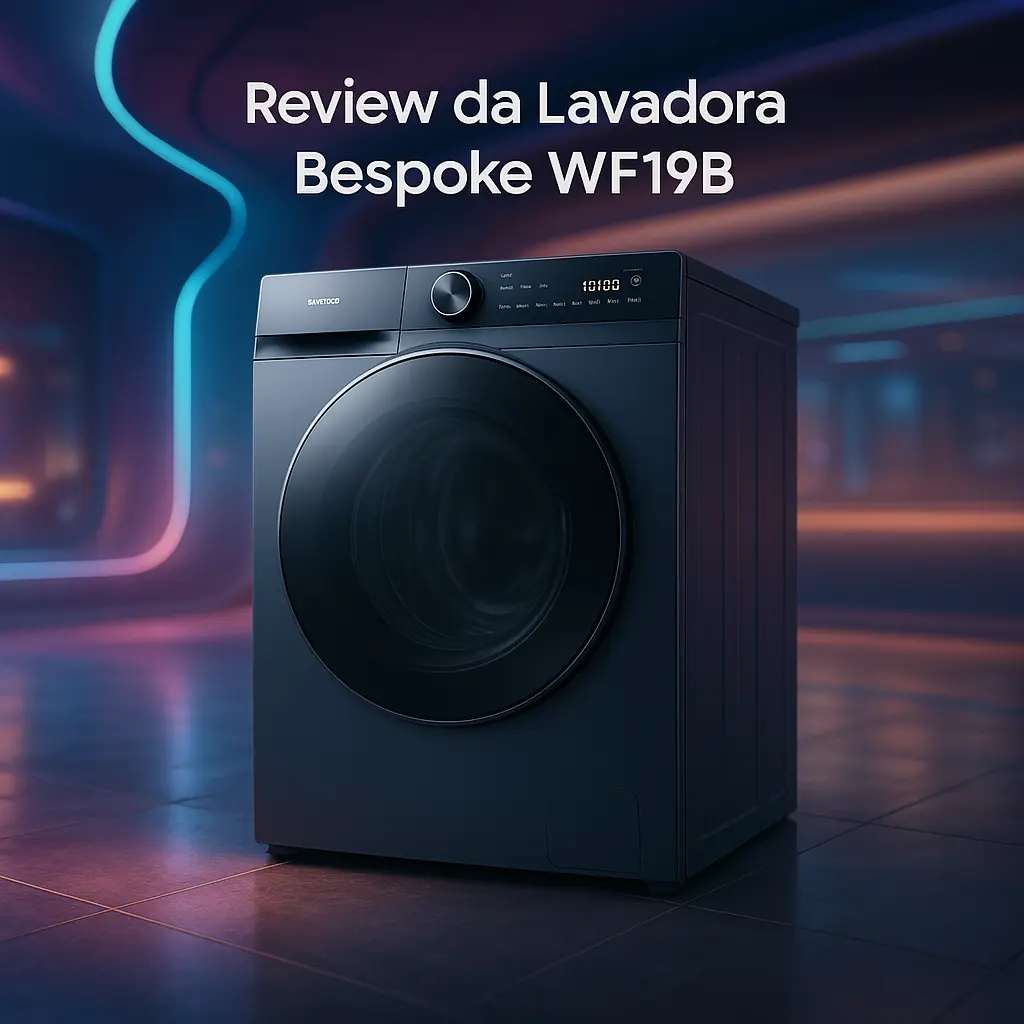 Lavadora Bespoke WF19B: Capacidade Extra com Design Premium