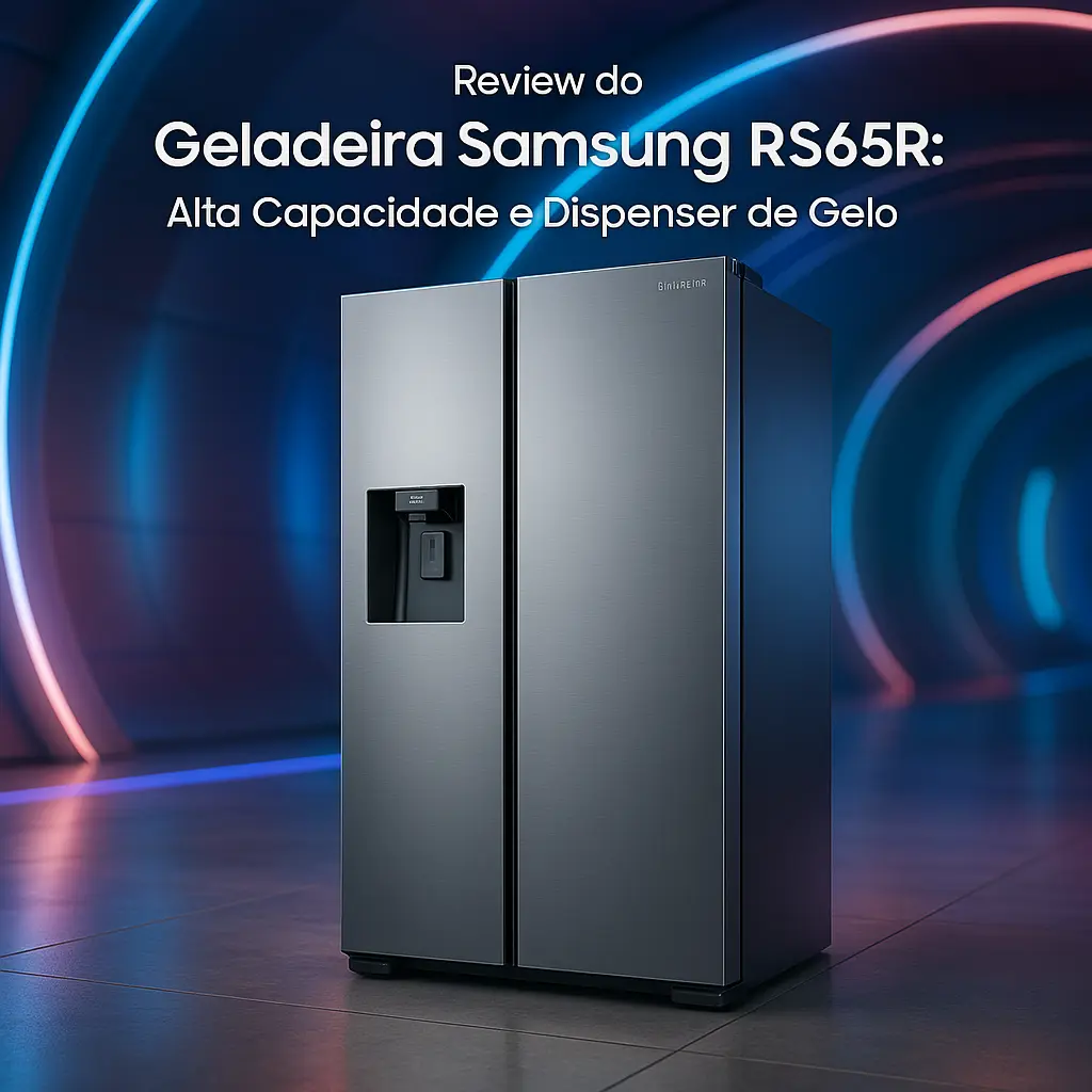Geladeira Samsung RS65R: Alta Capacidade e Dispenser de Gelo