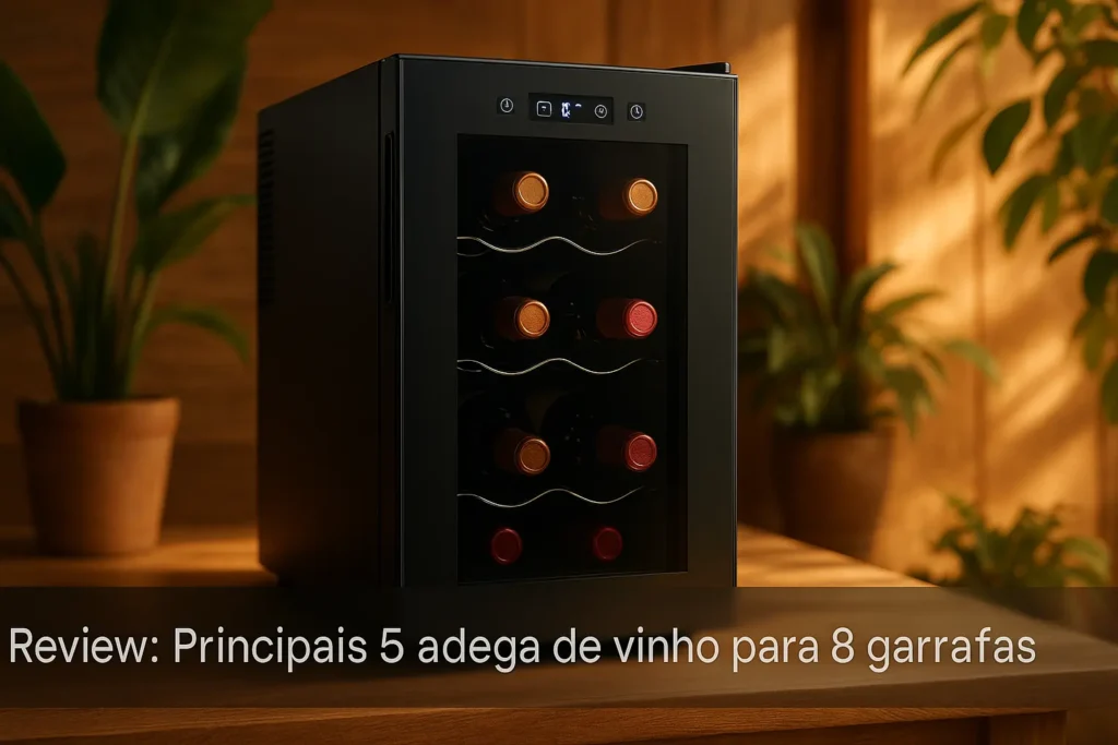 Principais 5 adega de vinho para 8 garrafas