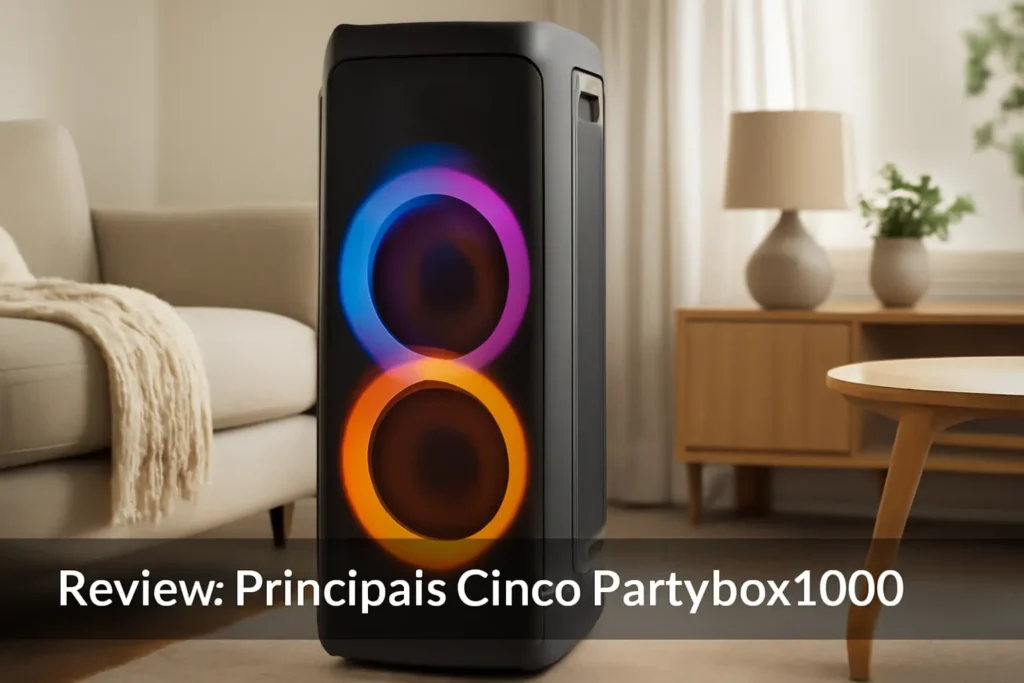 Principais Cinco caixa de som partybox 1000