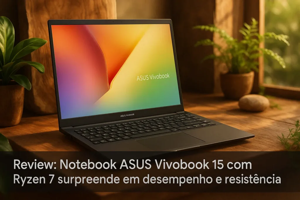 Notebook ASUS Vivobook 15 com Ryzen 7 surpreende em desempenho e resistência