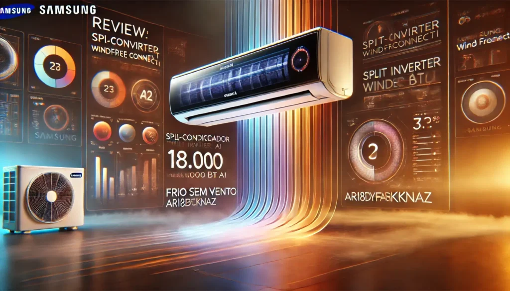 Samsung Ar-condicionado Split Inverter WindFree Connect AI 18.000 BTUs Frio Sem Vento AR18DYFABWKNAZ