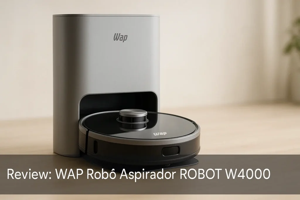 WAP Robô Aspirador ROBOT W4000: Estação Autolimpante e Mapeamento LDS 360°