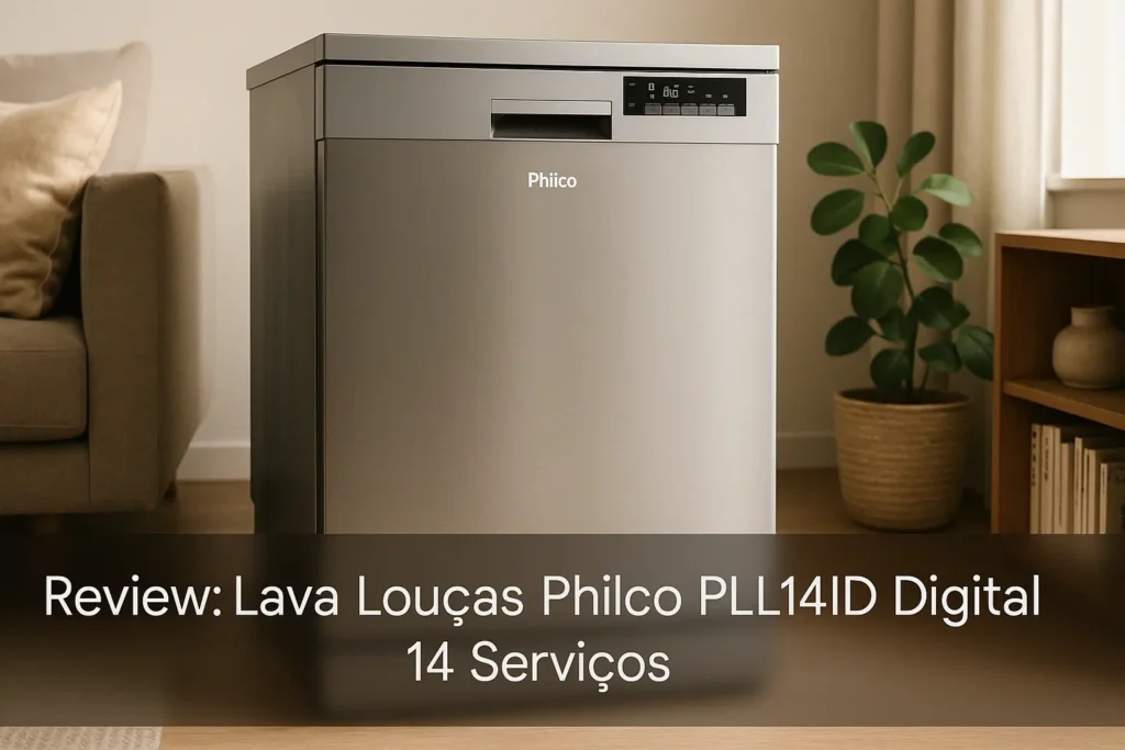 Lava Louças Philco PLL14ID Digital 14 Serviços: Potência, silêncio e economia