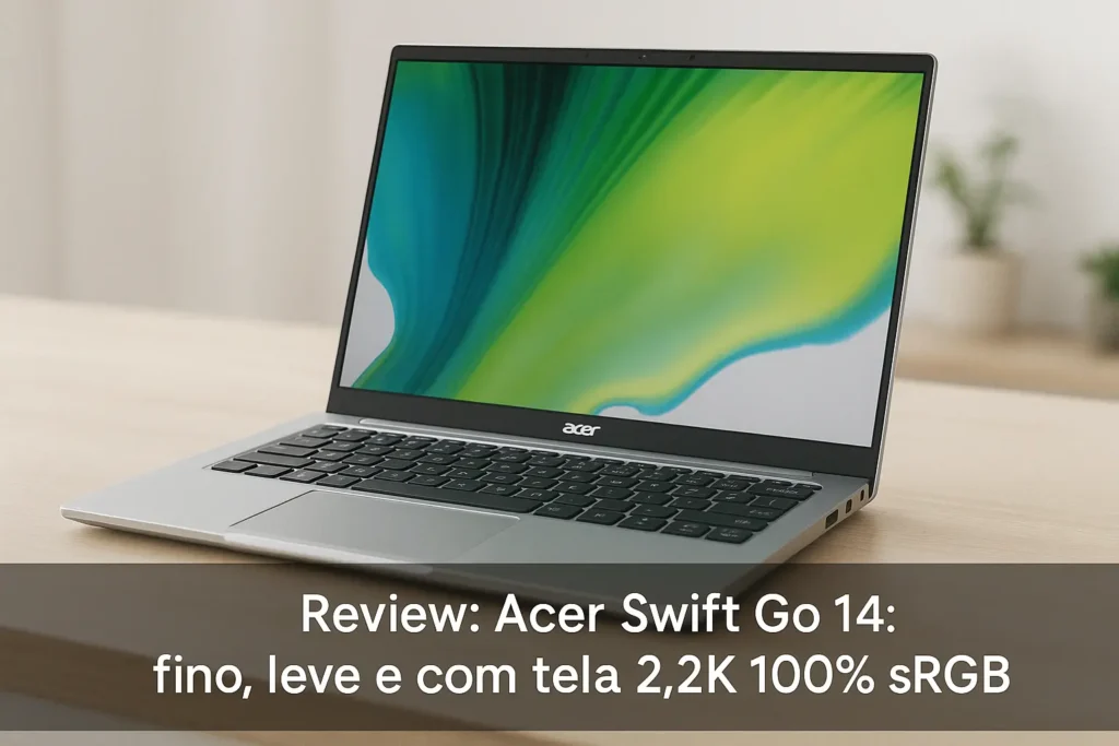 Acer Swift Go 14: fino, leve e com tela 2.2K 100% sRGB
