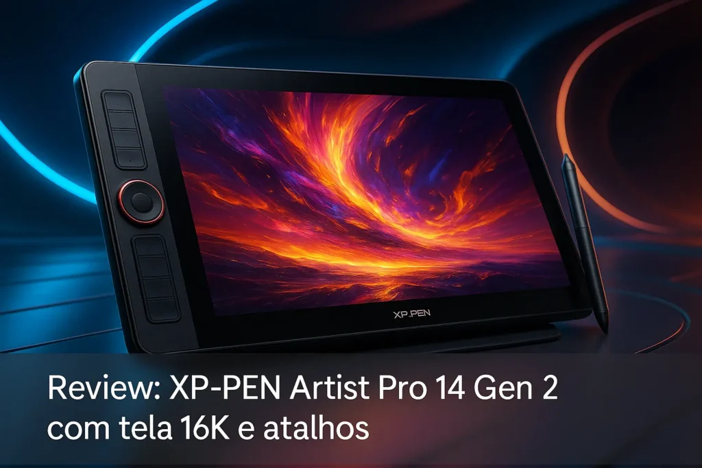 XP PEN Artist Pro 14 Gen 2 com tela 16K e atalhos