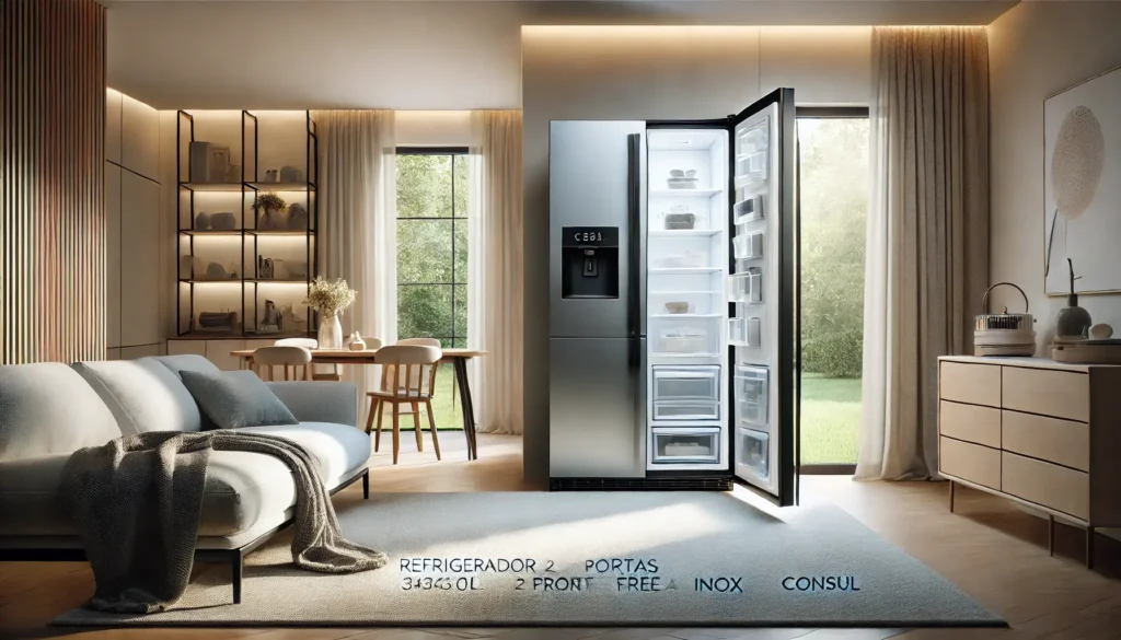 Refrigerador 340L 2 Portas Frost Free Classe A Evox, Inox, Consul
