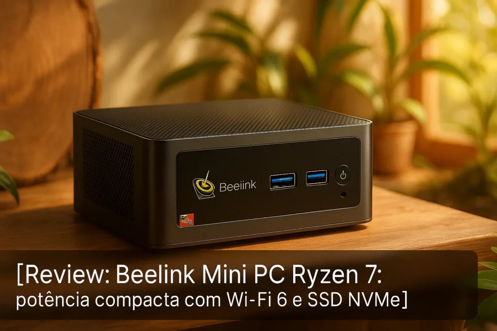 Beelink Mini PC Ryzen 7: potência compacta com Wi-Fi 6 e SSD NVMe