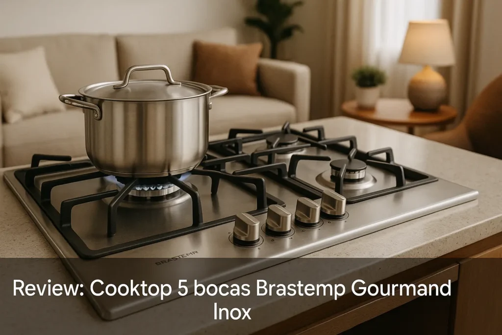 Cooktop 5 bocas Brastemp Gourmand Inox: potência e elegância na cozinha