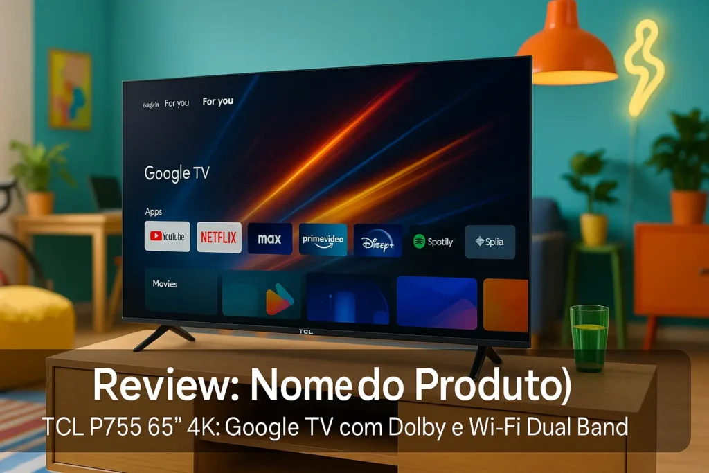 TCL P755 65” 4K: Google TV com Dolby e Wi-Fi Dual Band