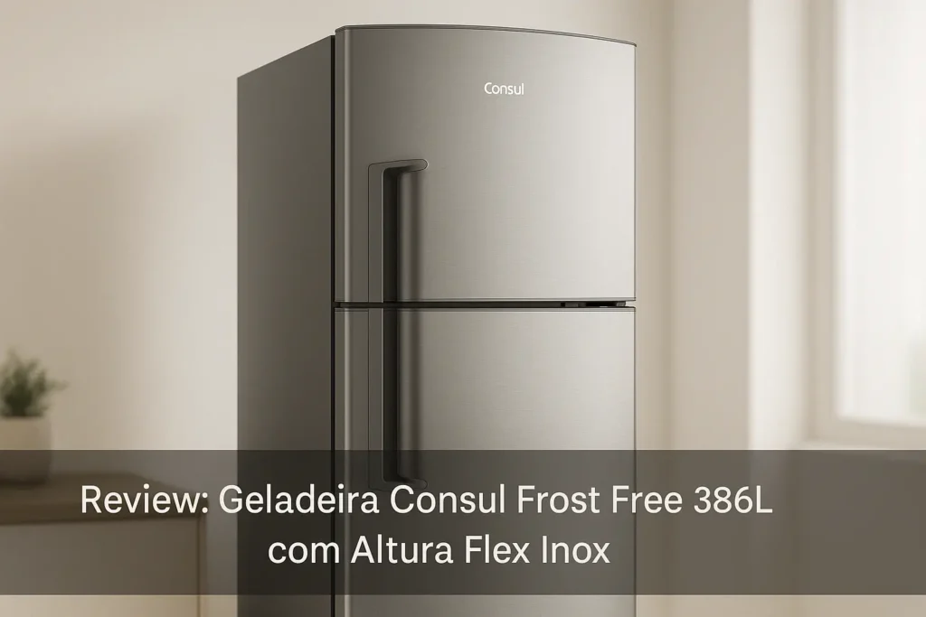 Geladeira Consul Frost Free 386L com Altura Flex Inox