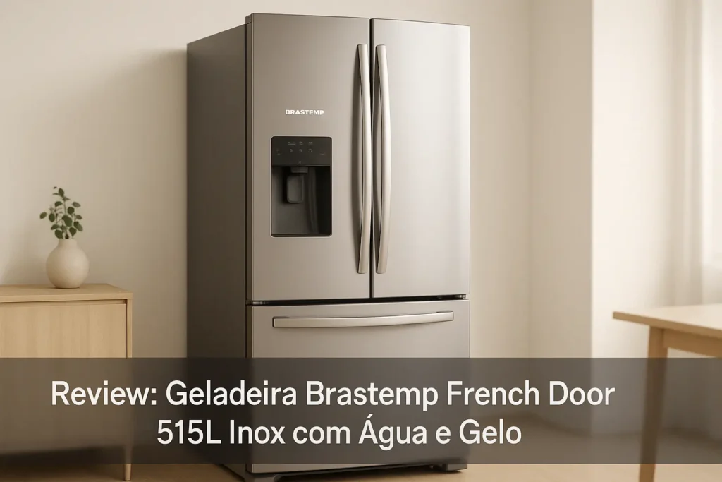 Geladeira Brastemp French Door 515L Inox com Água e Gelo