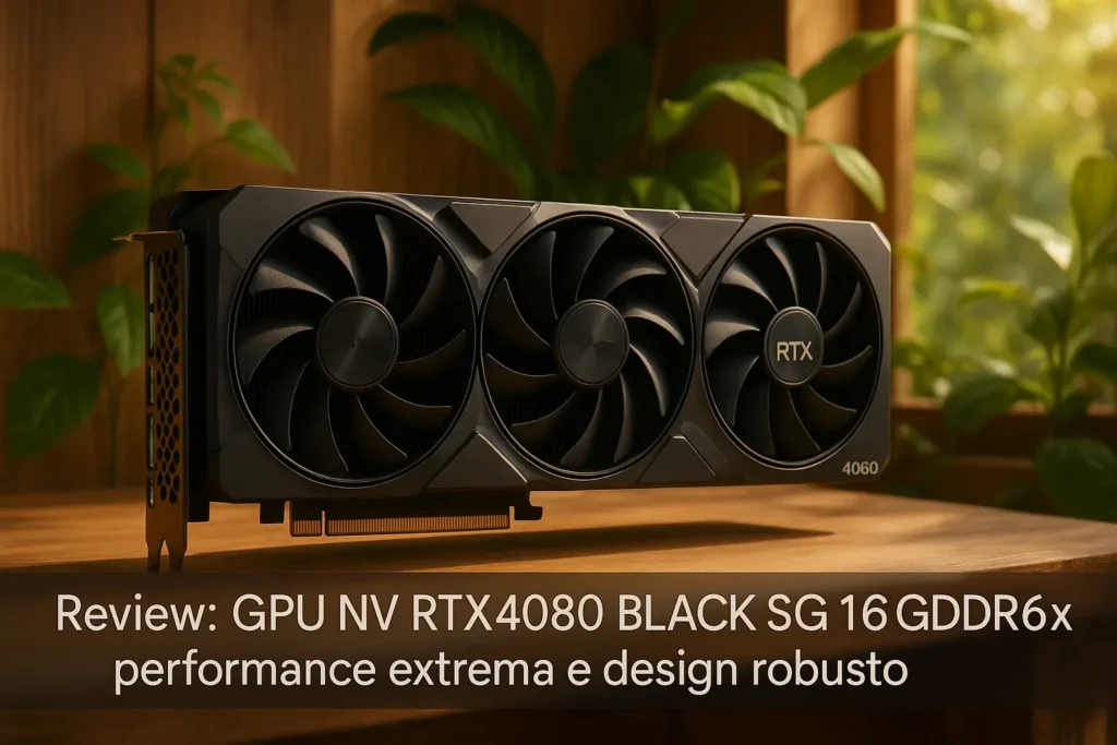 GPU NV RTX4080 BLACK SG 16GB GDDR6X: performance extrema e design robusto