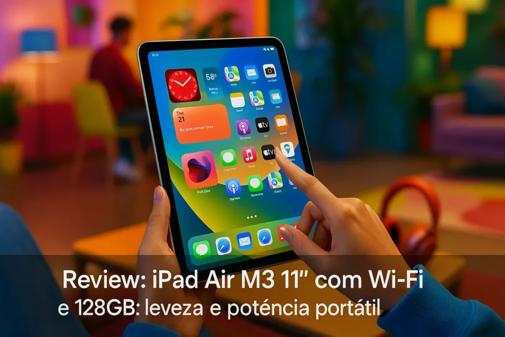 iPad Air M3 11" com Wi-Fi e 128GB: leveza e potência portátil