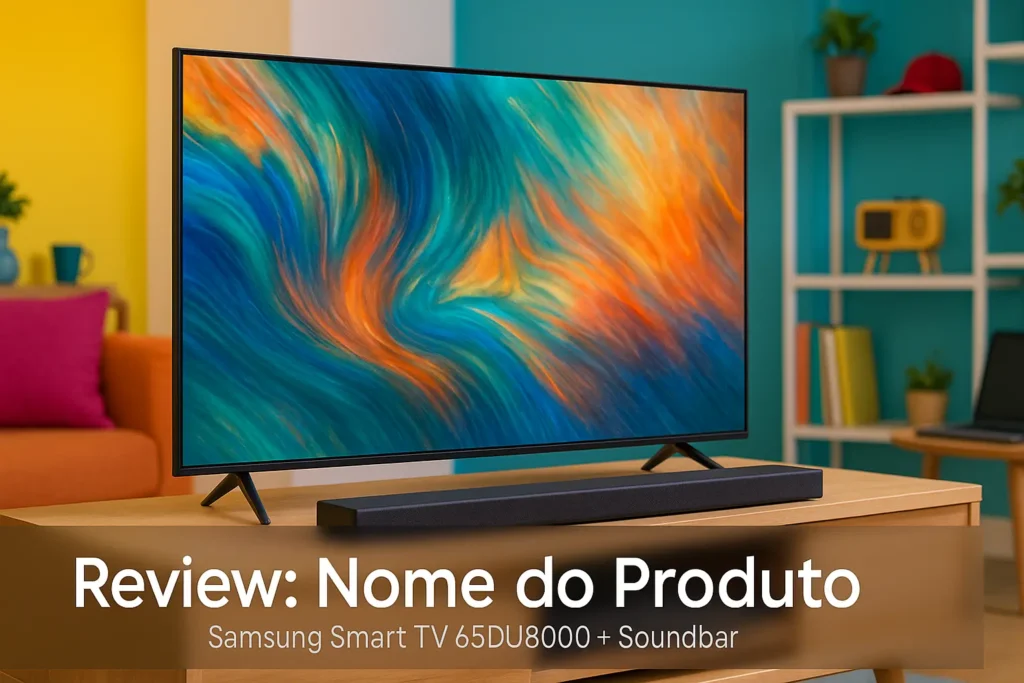 Samsung Smart TV 65DU8000 + Soundbar: imagem, som e sofisticação
