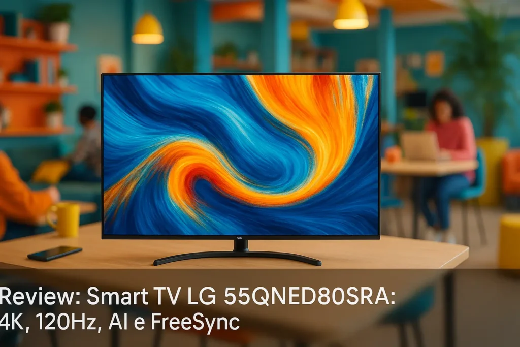 Smart TV LG 55QNED80SRA: 4K, 120Hz, AI e FreeSync
