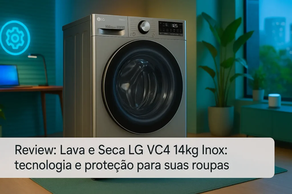 Lava e Seca LG VC4 14kg Inox: tecnologia e proteção para suas roupas