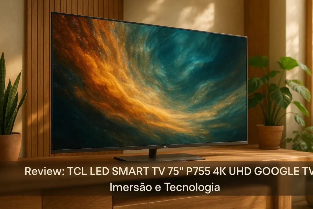 TCL LED SMART TV 75” P755 4K UHD GOOGLE TV: Imersão e Tecnologia