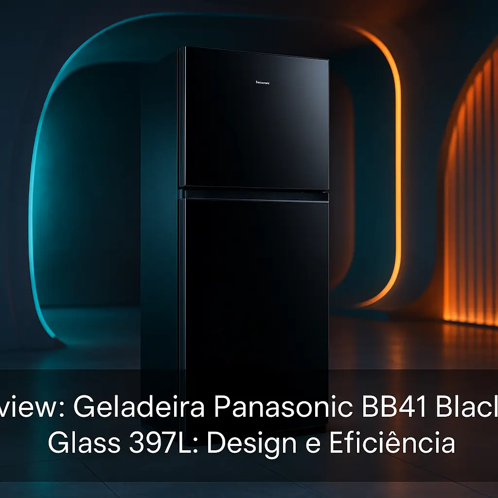 Geladeira Panasonic BB41 Black Glass 397L: Design e Eficiência