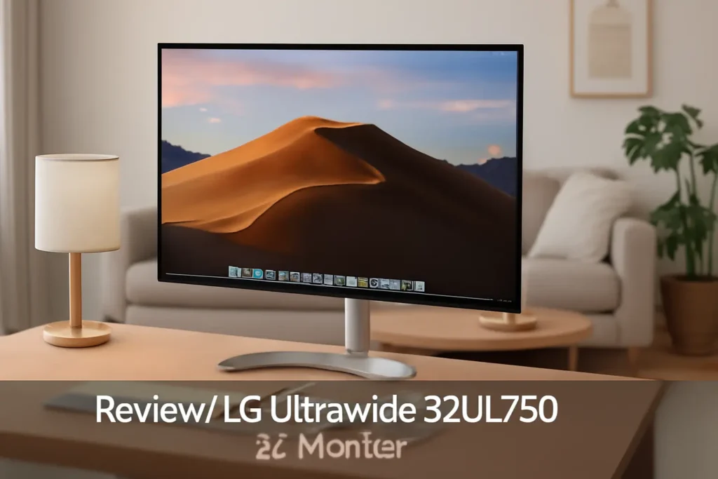 Monitor LG Ultrawide 32UL750-32" LED Widescreen UHD 4K, HDR 600, HDMI, Display Port, USB-C, FreeSync, Som Integrado, Ajuste de Altura