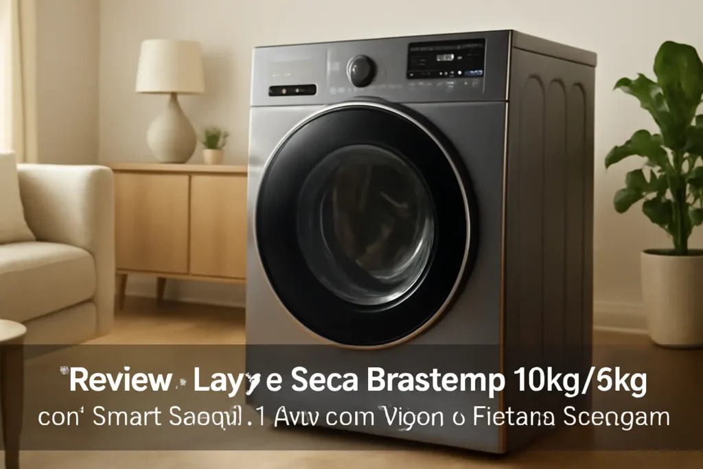 Lava e Seca Brastemp 10kg/6kg com Smart Sensor, Lavar com Vapor e Função Secagem