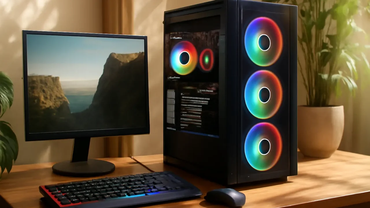 PC Gamer AMD Ryzen 5 5600GT - 16GB DDR4 - SSD 480GB - Radeon Vega 7 - Monitor 19'' - Kit Gamer RGB