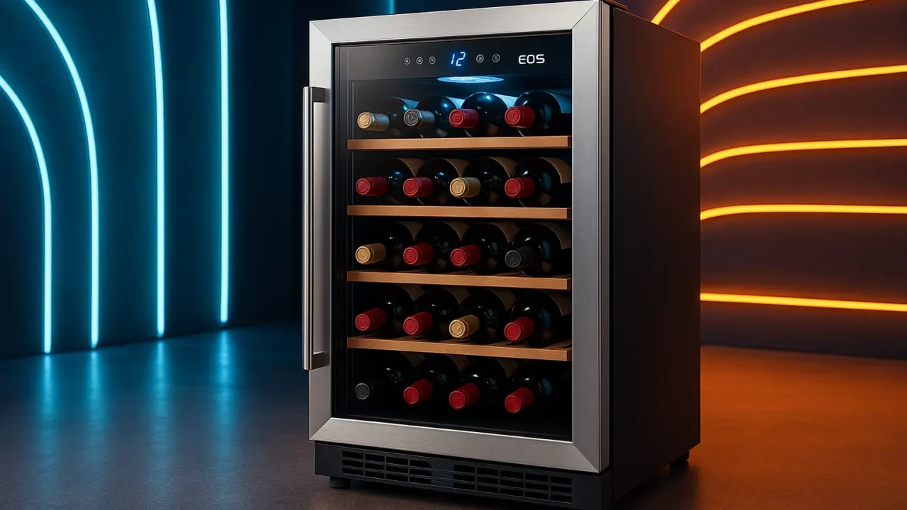 Adega Climatizada EOS 22 Garrafas com Porta de Vidro Inox