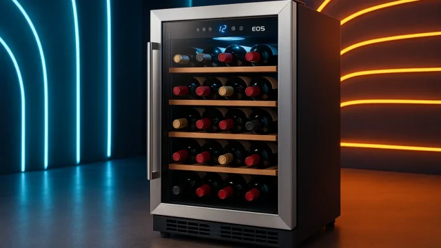Adega Climatizada EOS 22 Garrafas com Porta de Vidro Inox