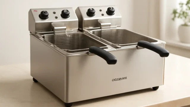 Fritadeira de Bancada Elétrica EGGKITPO 12L x 2 para Restaurante