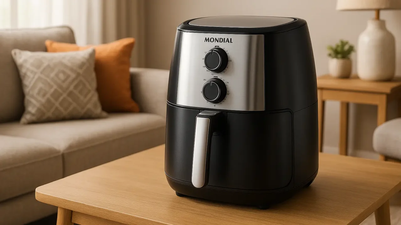 Fritadeira Sem Óleo Mondial AFN-50 Inox 5L: potência e praticidade
