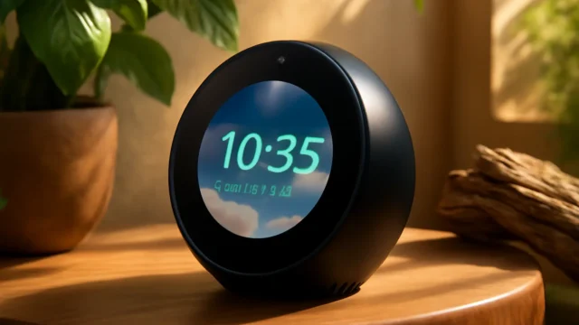 Echo Spot com Alexa | Despertador Inteligente com Som Vibrante