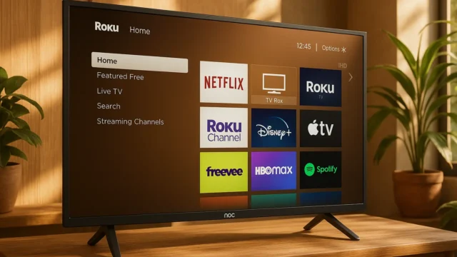 Smart TV AOC 32S5135/78G HD com Roku e Wi-Fi