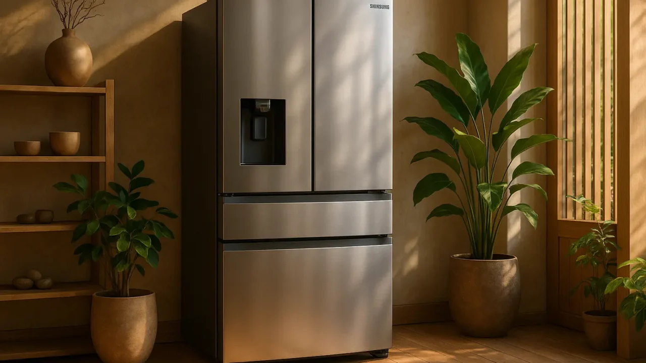 Geladeira Samsung RF49A Inverter: 3 portas, 470L e dispenser