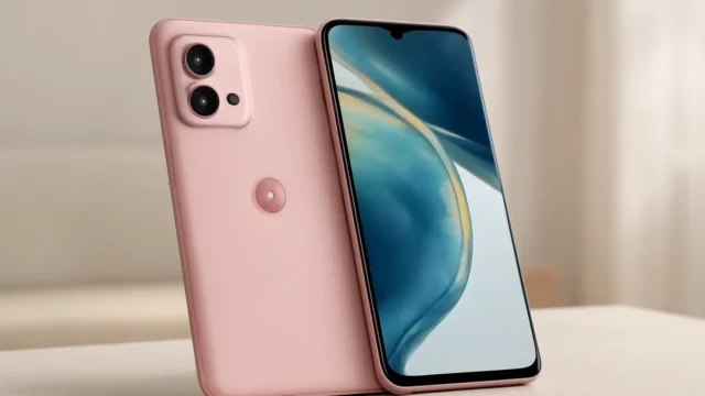 Smartphone Motorola Edge 50 Fusion 5G - 256GB 8GB RAM + 8GB RAM Boost 50MP Sony AI Camera IP68 NFC Pink - Vegan Suede