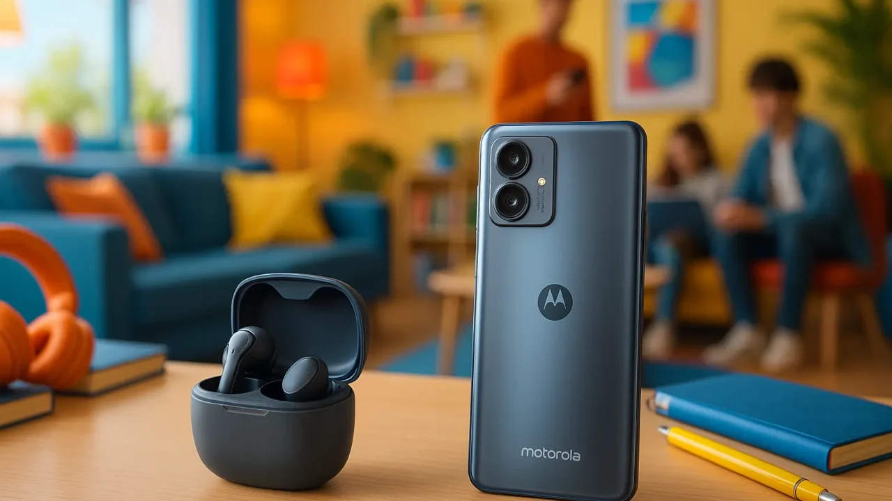 Smartphone Motorola Moto g75 5G com Moto Buds e Câmera Sony Lytia 600