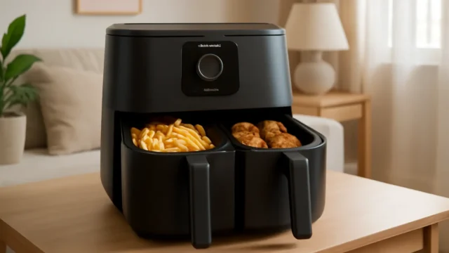 Fritadeira Sem Óleo Air Fryer Arno Dual 8,3L AFD2: Cestos Duplos e Função SYNC