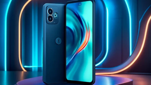 Smartphone Motorola Moto g54 5G - 256GB 16GB (8GB RAM+8GB Ram Boost) AI Camera 50MP Tela FHD 5000 mAh NFC - Azul Vegan Leather