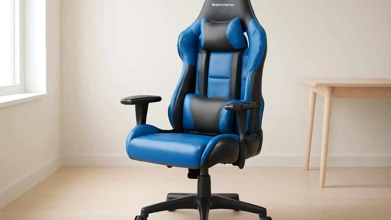 Cadeira Gamer Vickers Azul Fortrek: Conforto e Estilo para Longas Sessões