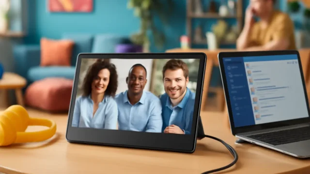 Monitor Portátil Inteligente LED 14.1 Polegadas HD USB HDMI VGA