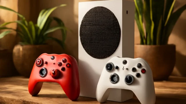 Console Xbox Series S 512GB com 1 Controle Branco e 1 Vermelho