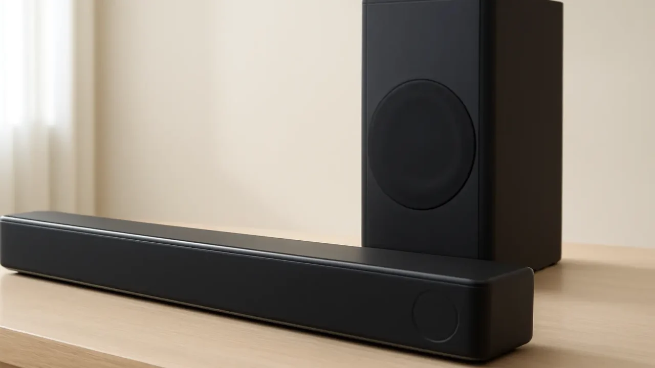 Soundbar LG S40T – 300W RMS, Conexão Bluetooth, 2.1 Canais, AI Sound Pro, Wow Interface, Sem fios, Conexões Múltiplas
