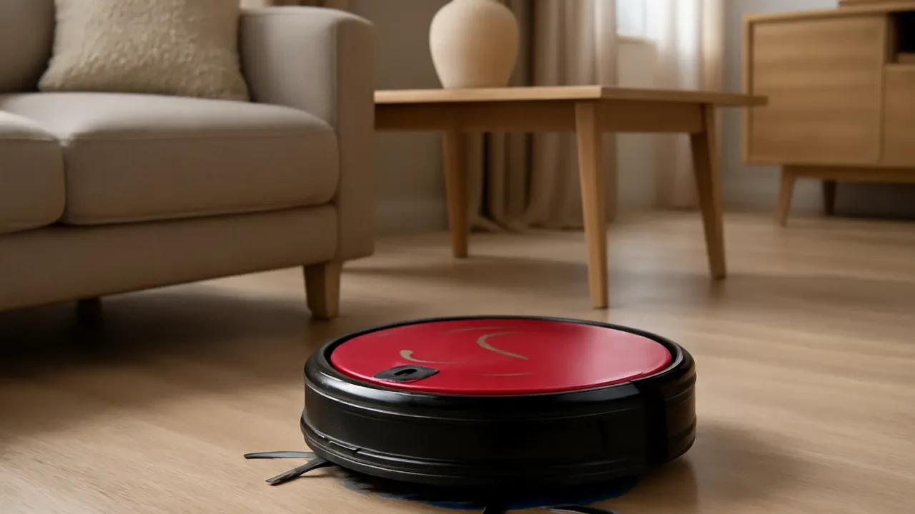Aspirador de Pó Robô Mars Varre + Aspira + Passa Pano Bivolt com 30W e Bateria Recarregável, Vermelho/Preto Multi Home - HO400