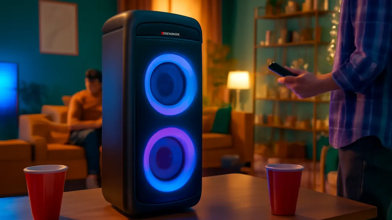 PHILIPS Party Speaker Bluetooth com 2 Falantes, Luzes LED e Bateria de 14h - TAX5206/78