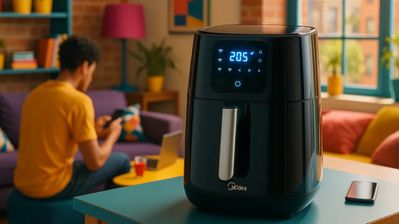 Midea Air Fryer 6L com IOT e Tela LED: Versatilidade e Saúde na Cozinha
