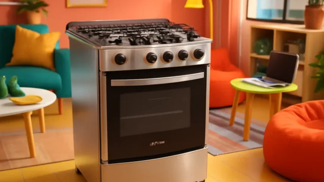 Fogão Consul 5 Bocas Inox com Mesa de Vidro e Grade de Ferro Fundido - CFS5VAR Bivolt